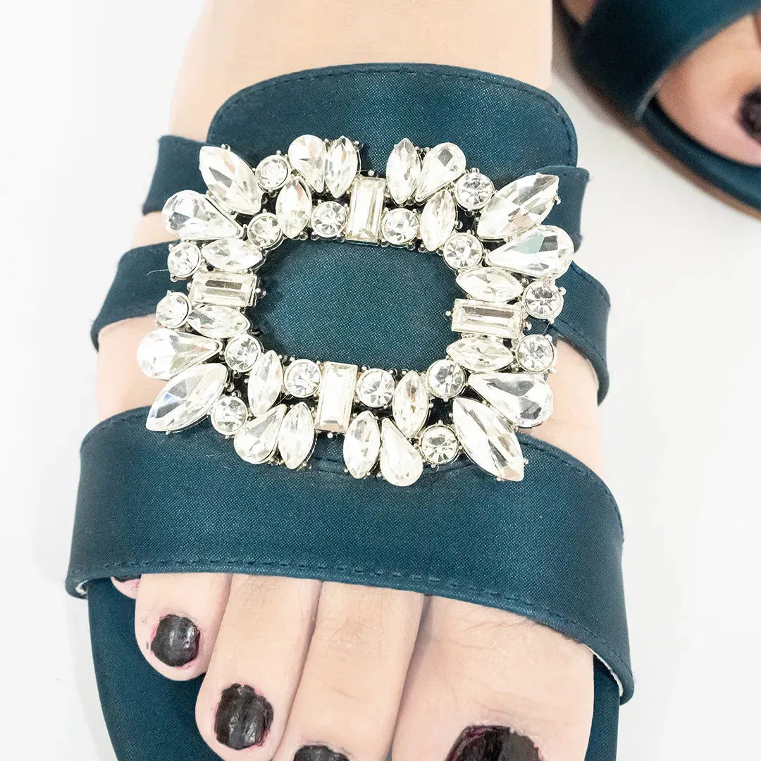 Royal Blue Dainty Stone Flats