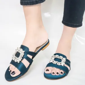 Royal Blue Dainty Stone Flats