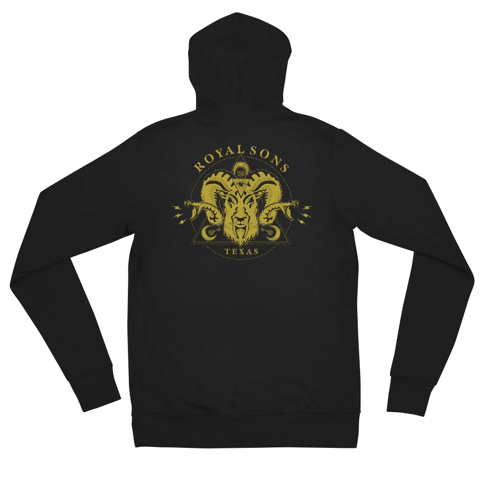 Royal Sons - Unisex Rattle Ram Hoodie - Gold