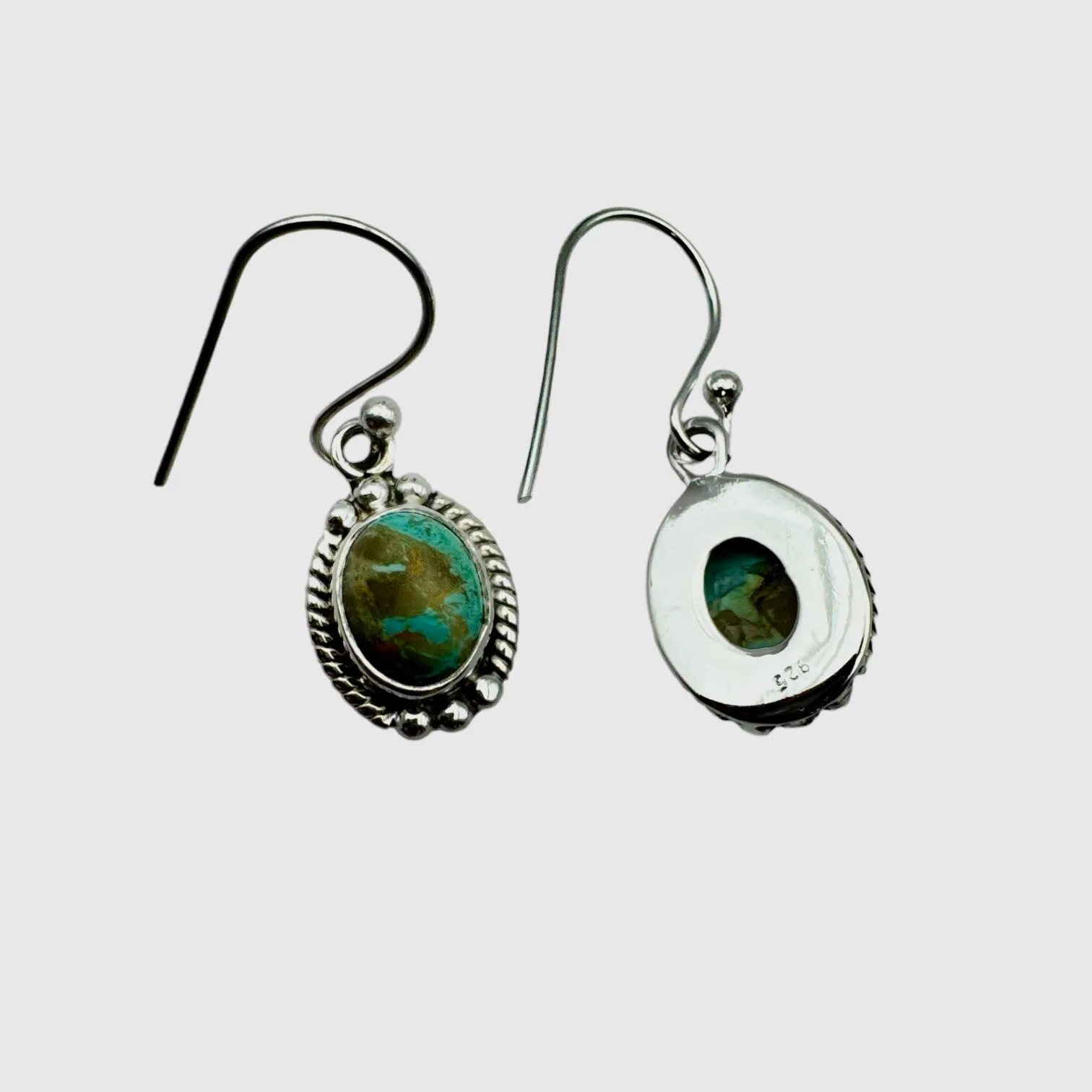 Royston Turquoise Solid 925 Sterling Silver Earrings