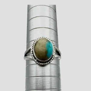 Royston Turquoise Solid 925 Sterling Silver Ring 10