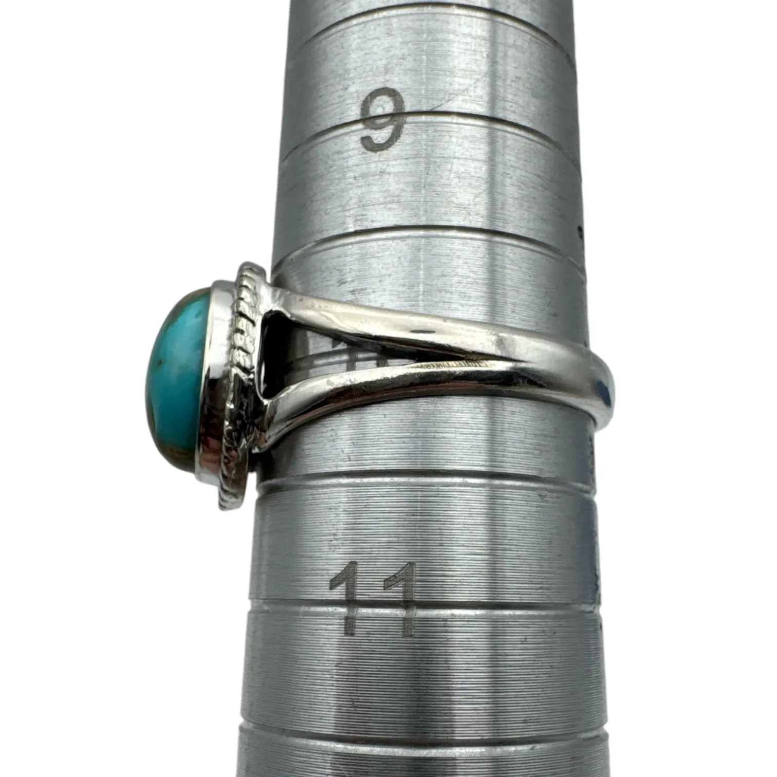 Royston Turquoise Solid 925 Sterling Silver Ring 10