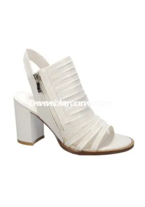 SALE!! SHOES {Nature Breeze} White Open Toe  With Zipper