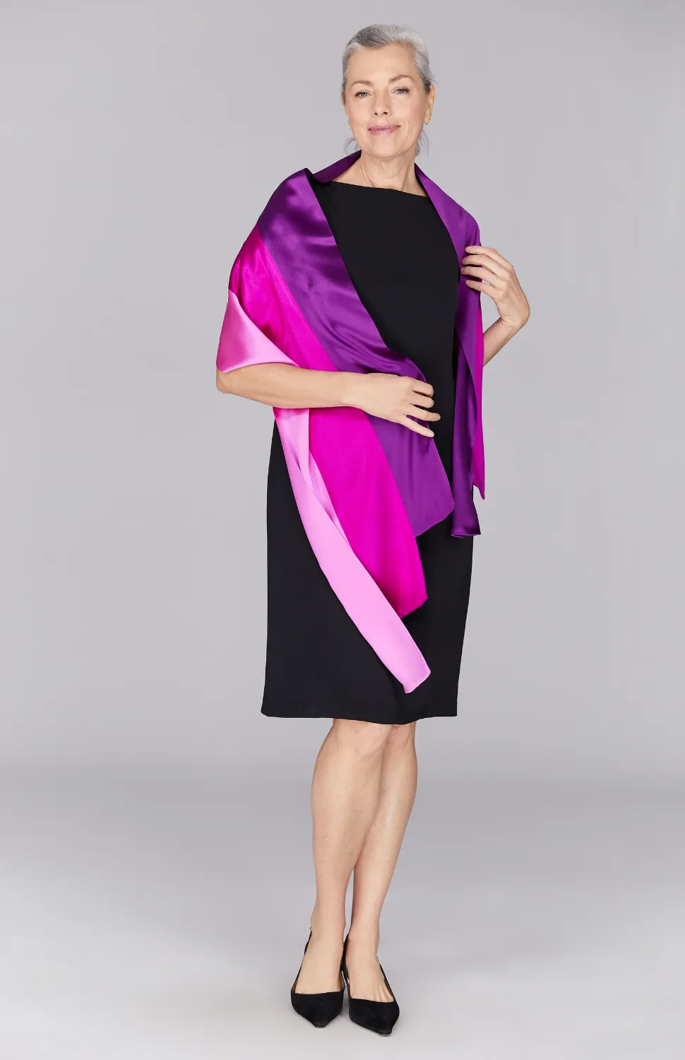 Satin Banded Shawl
