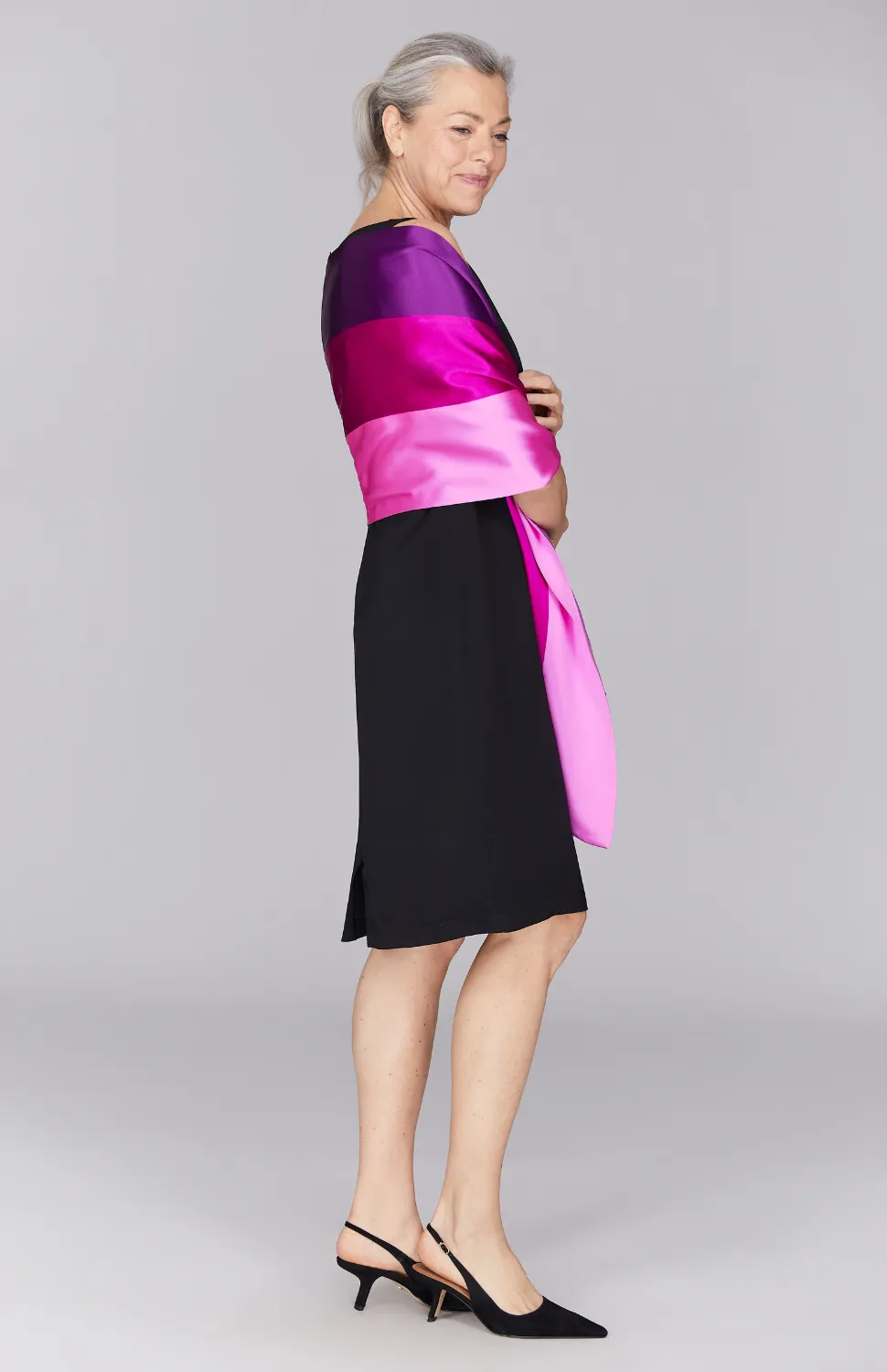 Satin Banded Shawl