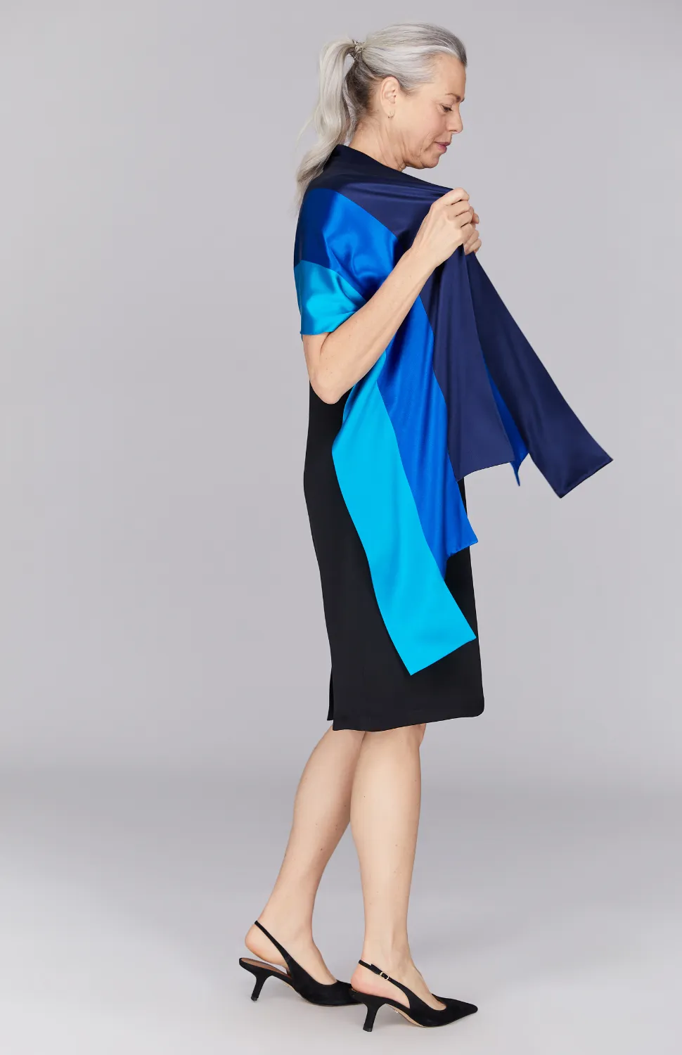 Satin Banded Shawl