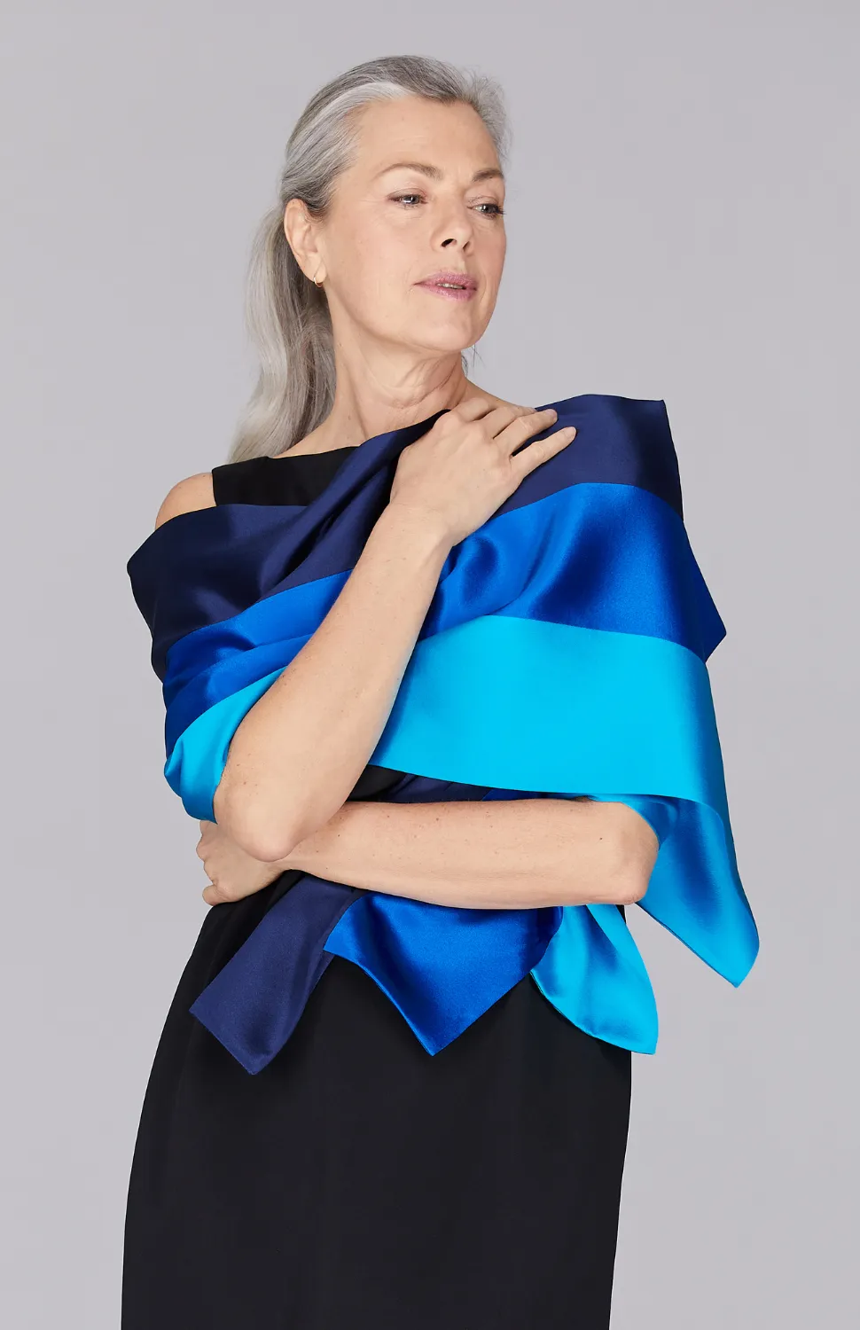 Satin Banded Shawl