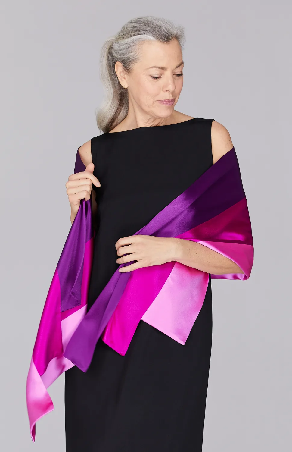 Satin Banded Shawl