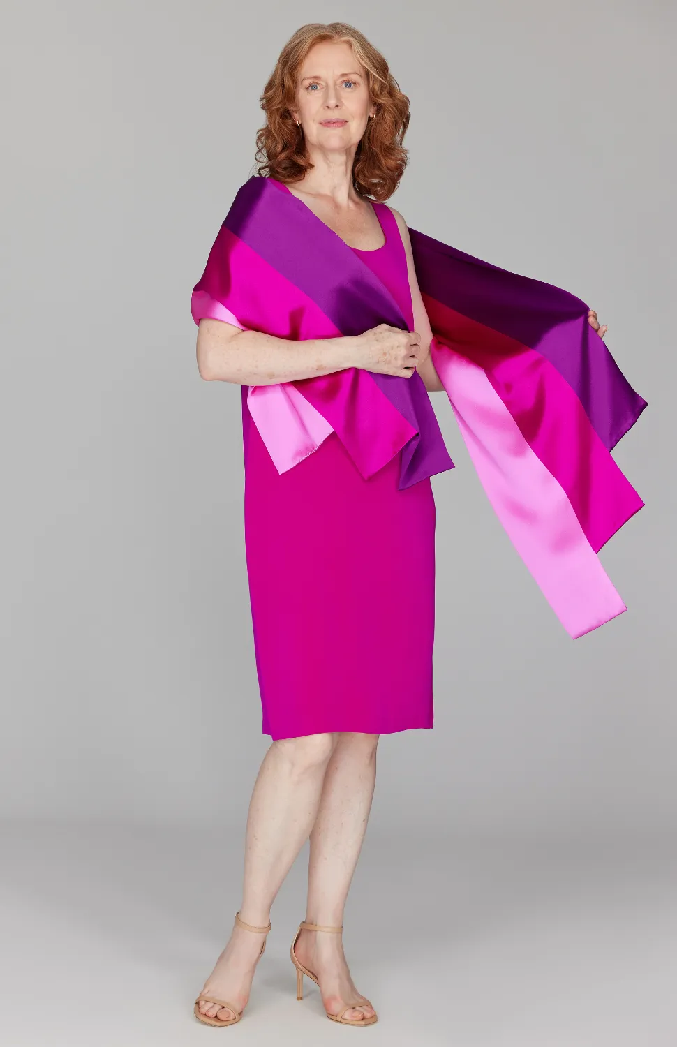 Satin Banded Shawl