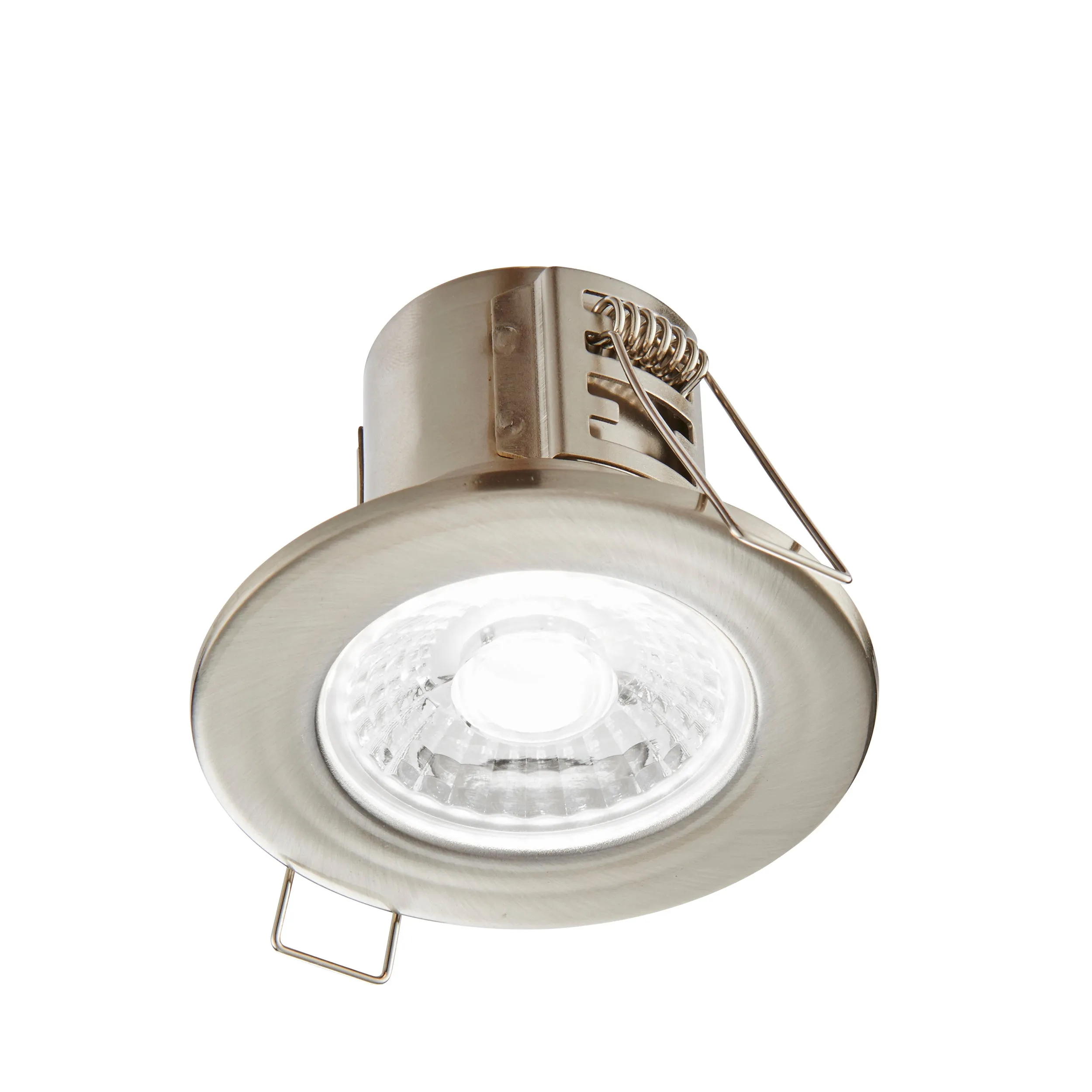Saxby 73788 ShieldECO 500 IP65 5W Satin nickel effect plate & clear acrylic 5W LED module (SMD 2835) Cool White