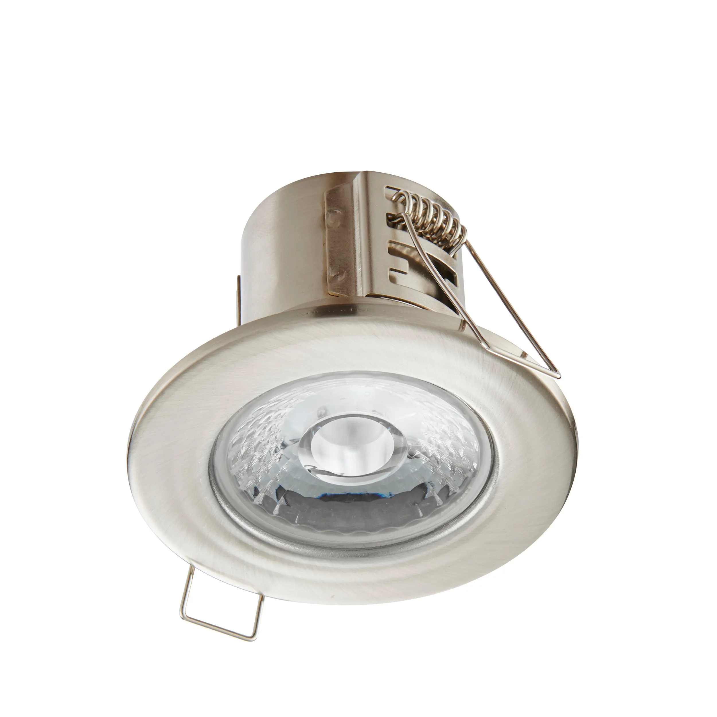 Saxby 73788 ShieldECO 500 IP65 5W Satin nickel effect plate & clear acrylic 5W LED module (SMD 2835) Cool White