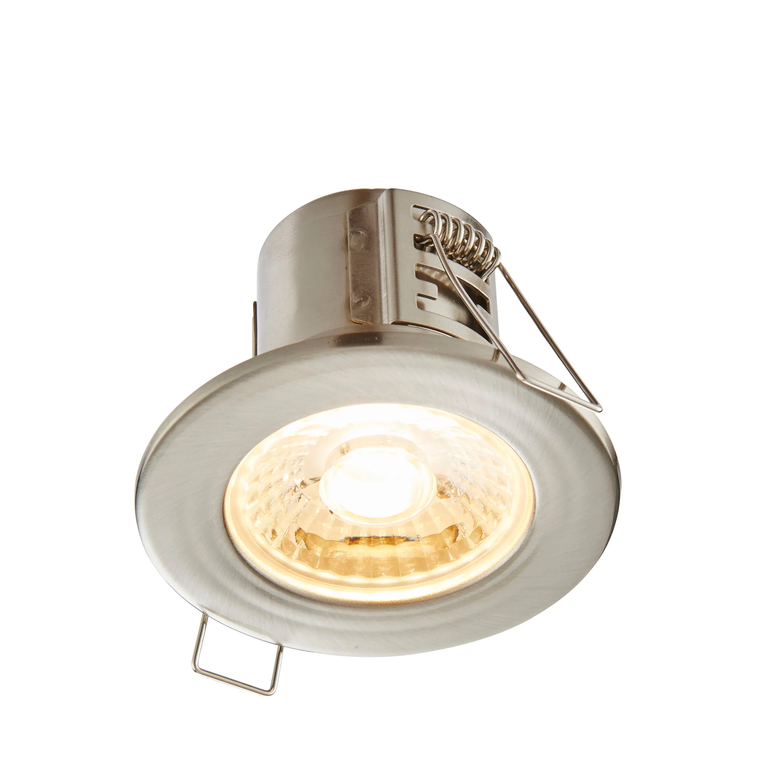Saxby 74709 ShieldECO 800 IP65 8.5W Satin nickel effect plate & clear acrylic 8.5W LED module (SMD 2835) Warm White