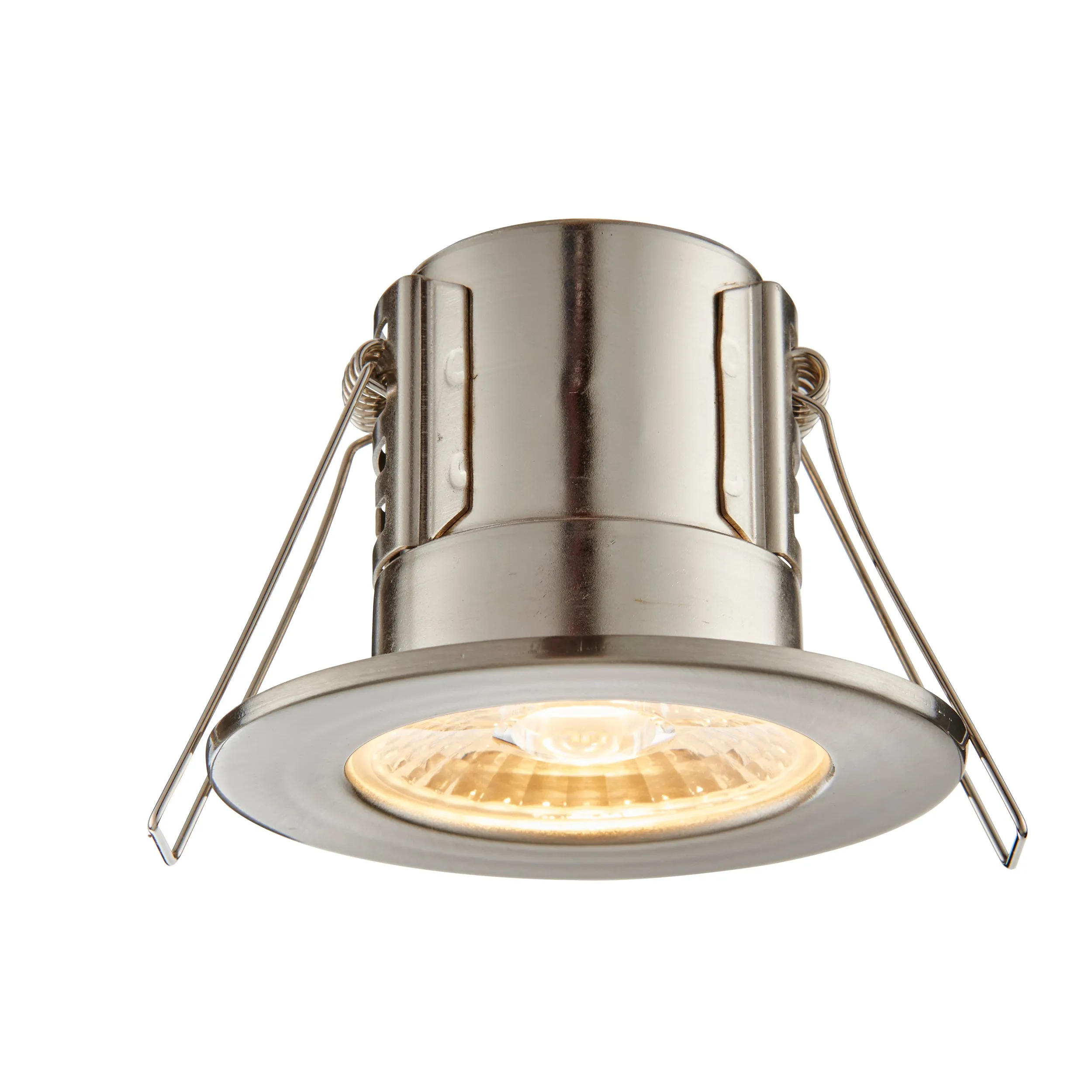 Saxby 74709 ShieldECO 800 IP65 8.5W Satin nickel effect plate & clear acrylic 8.5W LED module (SMD 2835) Warm White
