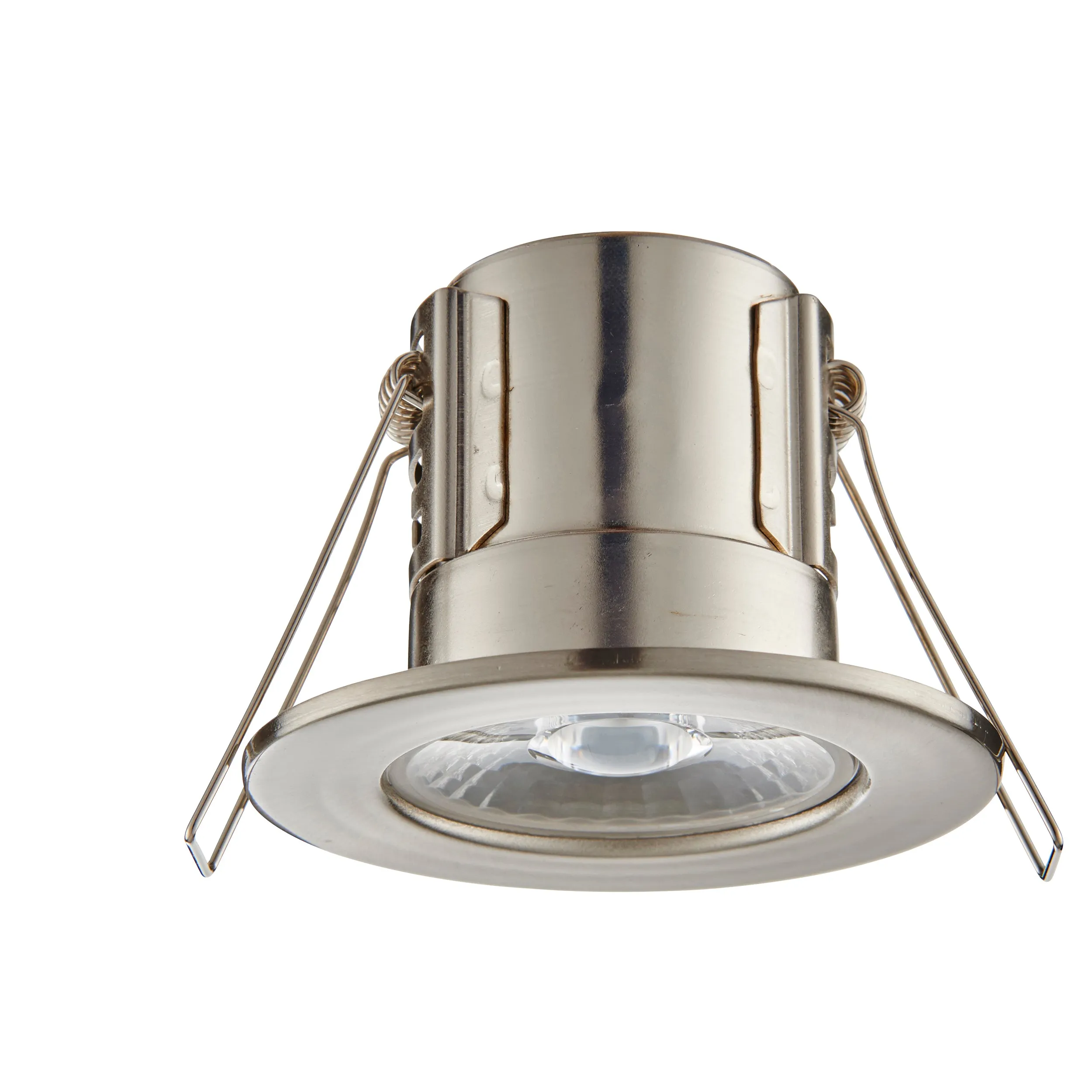Saxby 74709 ShieldECO 800 IP65 8.5W Satin nickel effect plate & clear acrylic 8.5W LED module (SMD 2835) Warm White
