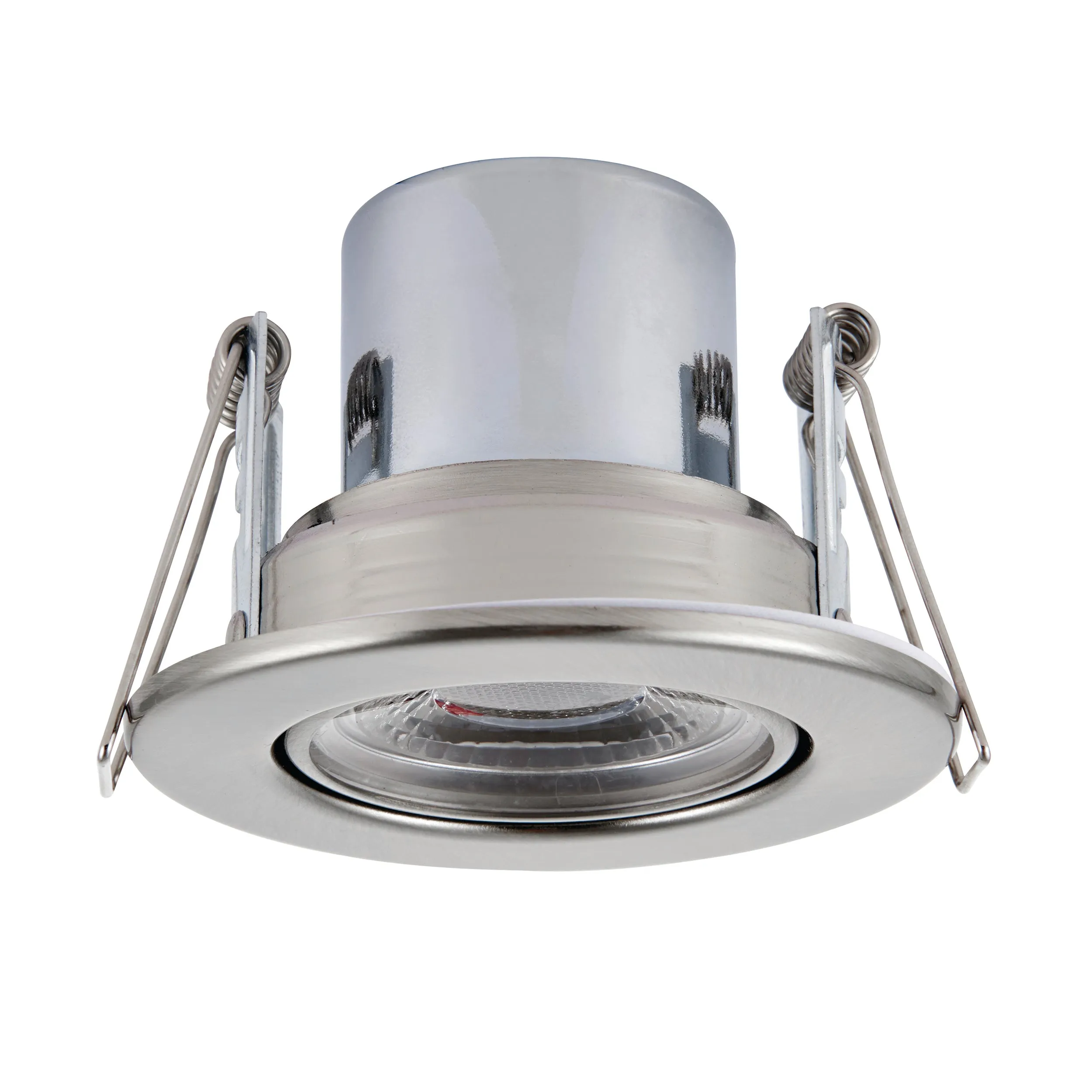 Saxby 78523 ShieldECO 800 Tilt 8.5W Satin nickel effect plate & clear acrylic 8.5W LED module (SMD 2835) Cool White