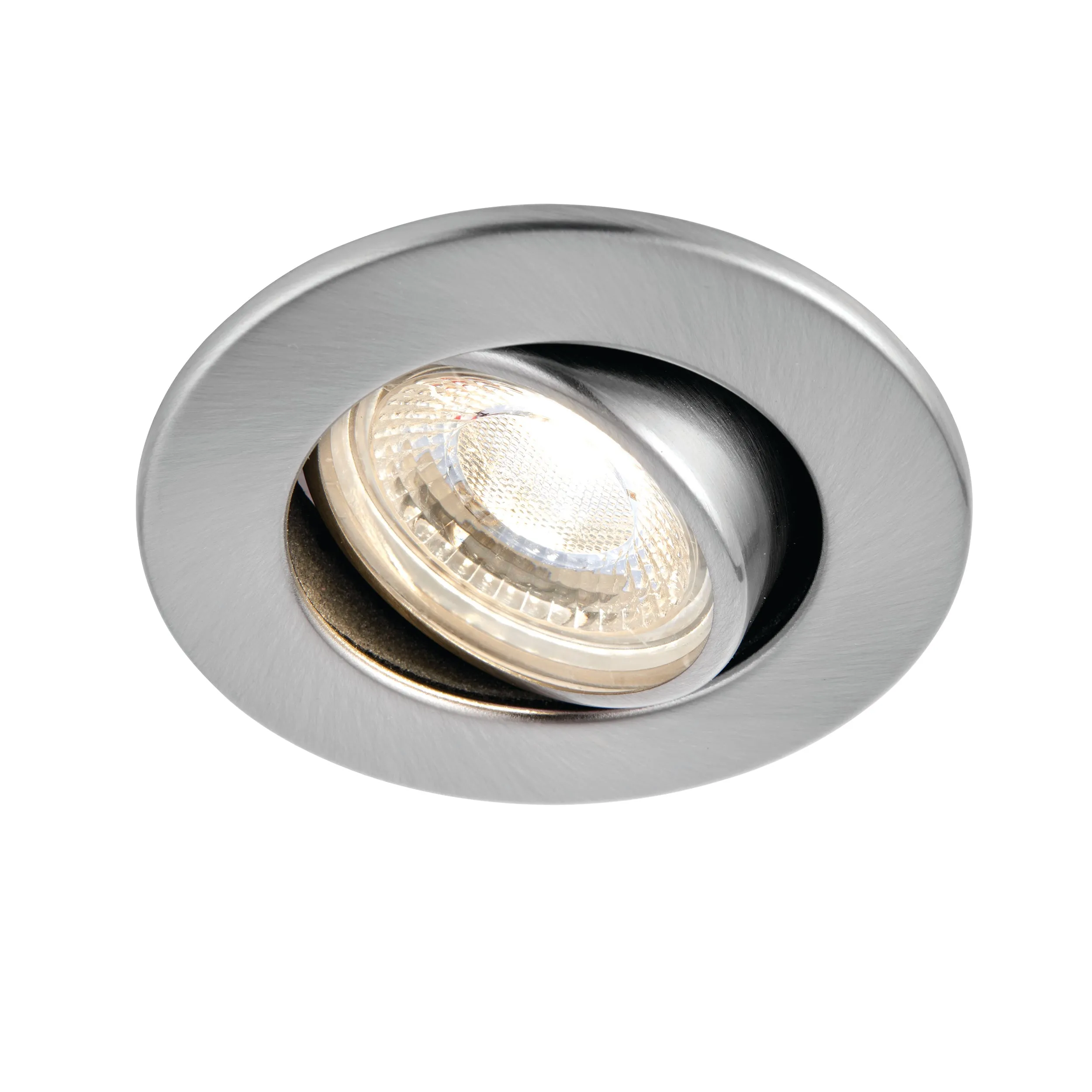 Saxby 78523 ShieldECO 800 Tilt 8.5W Satin nickel effect plate & clear acrylic 8.5W LED module (SMD 2835) Cool White