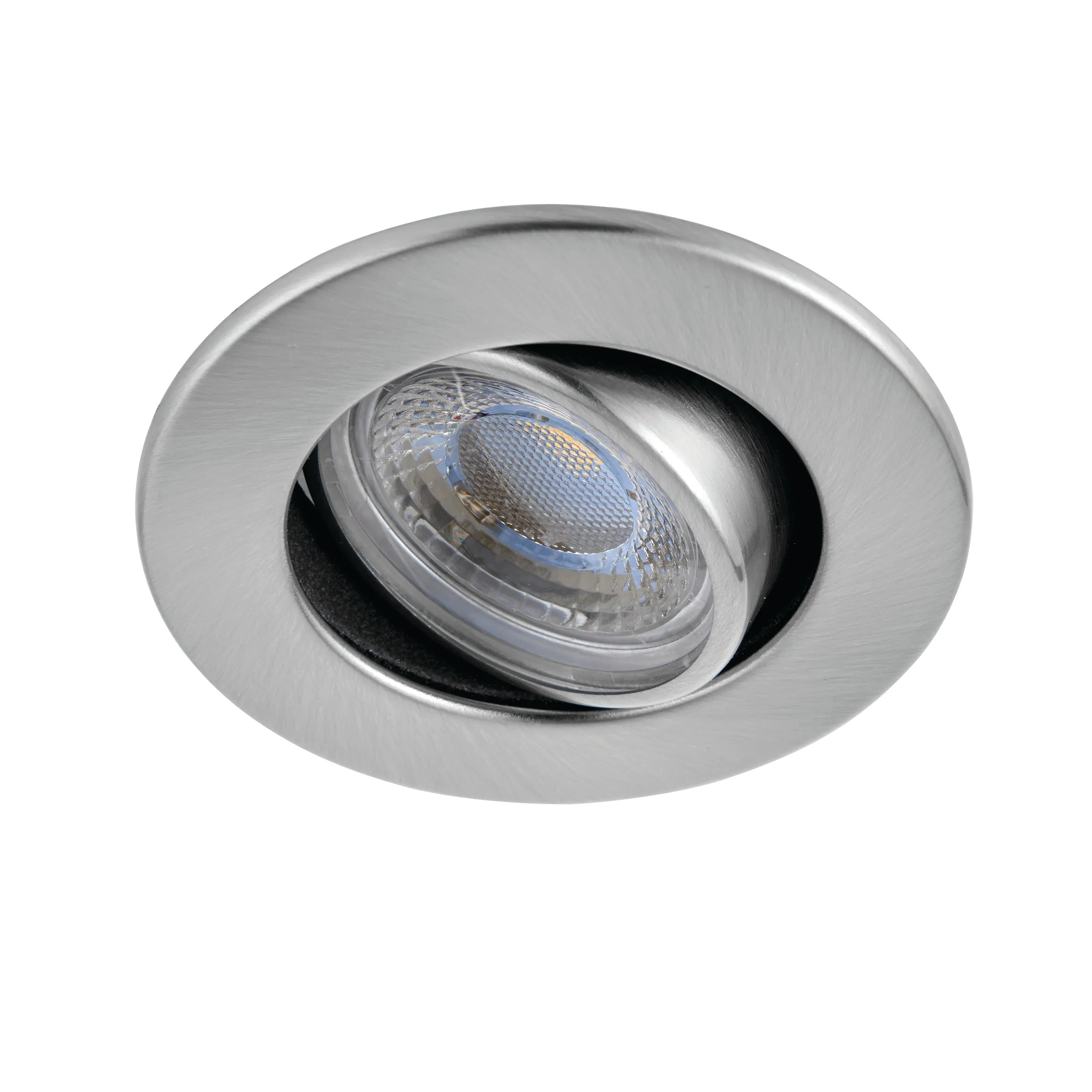 Saxby 78523 ShieldECO 800 Tilt 8.5W Satin nickel effect plate & clear acrylic 8.5W LED module (SMD 2835) Cool White
