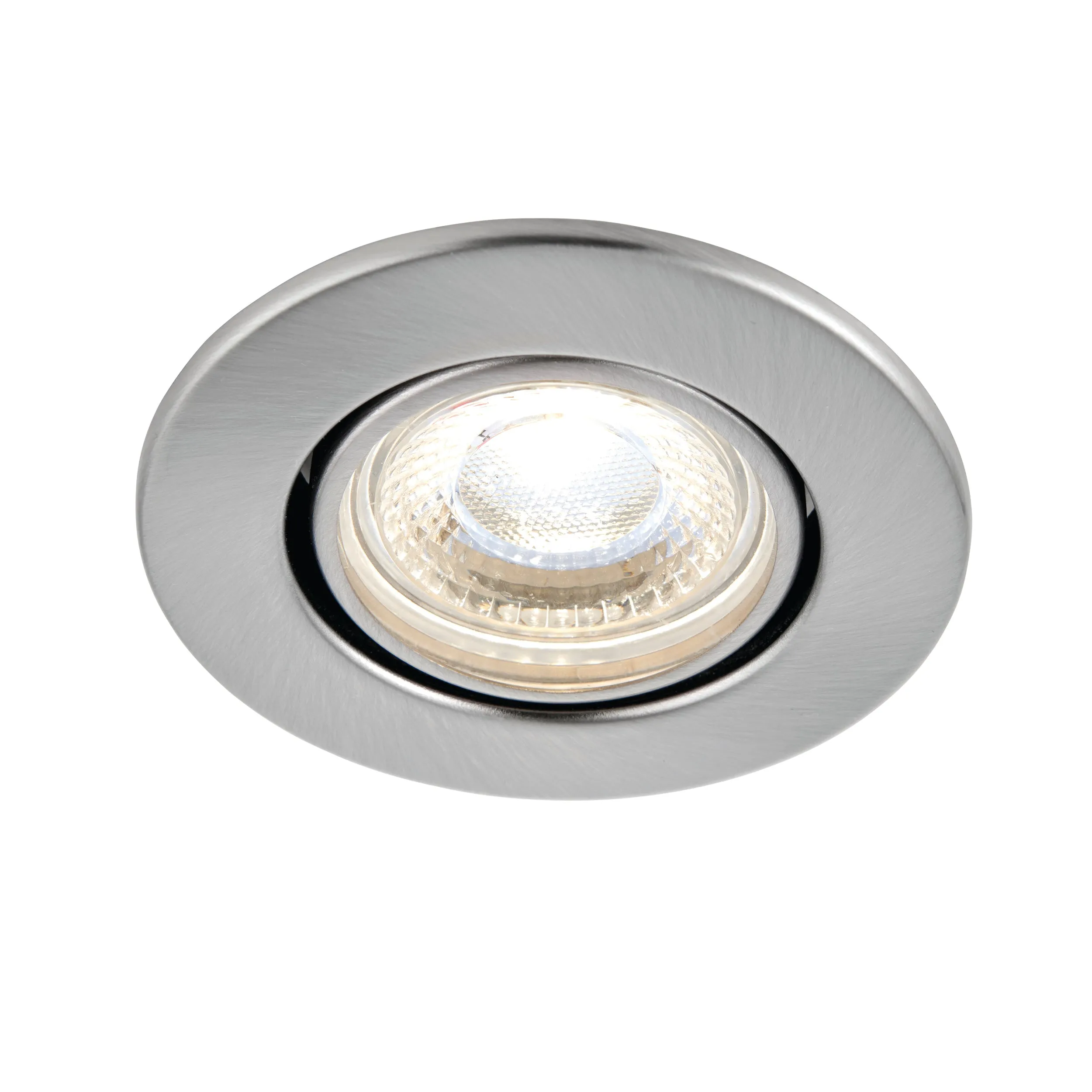 Saxby 78523 ShieldECO 800 Tilt 8.5W Satin nickel effect plate & clear acrylic 8.5W LED module (SMD 2835) Cool White