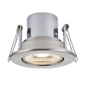 Saxby 78523 ShieldECO 800 Tilt 8.5W Satin nickel effect plate & clear acrylic 8.5W LED module (SMD 2835) Cool White