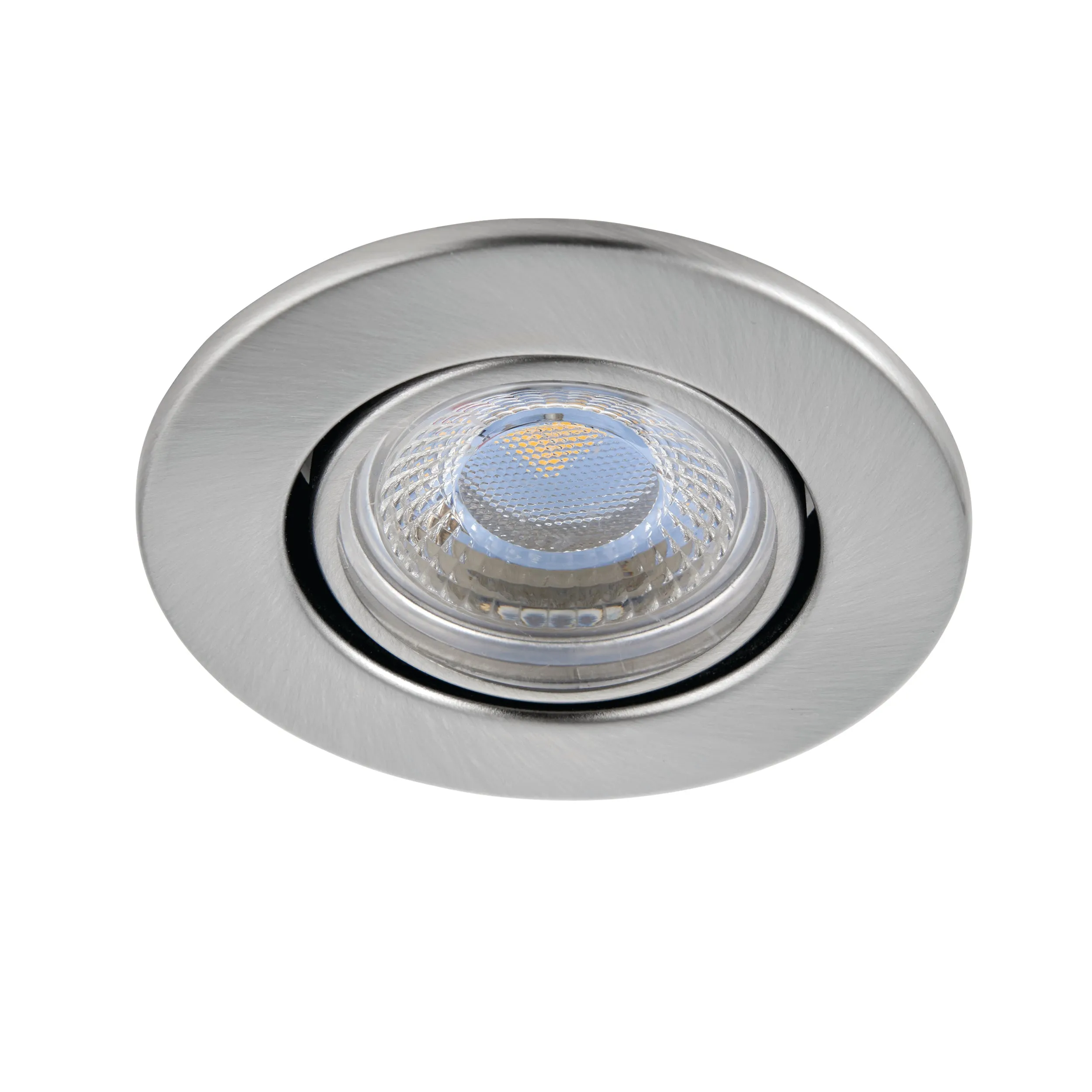 Saxby 78523 ShieldECO 800 Tilt 8.5W Satin nickel effect plate & clear acrylic 8.5W LED module (SMD 2835) Cool White