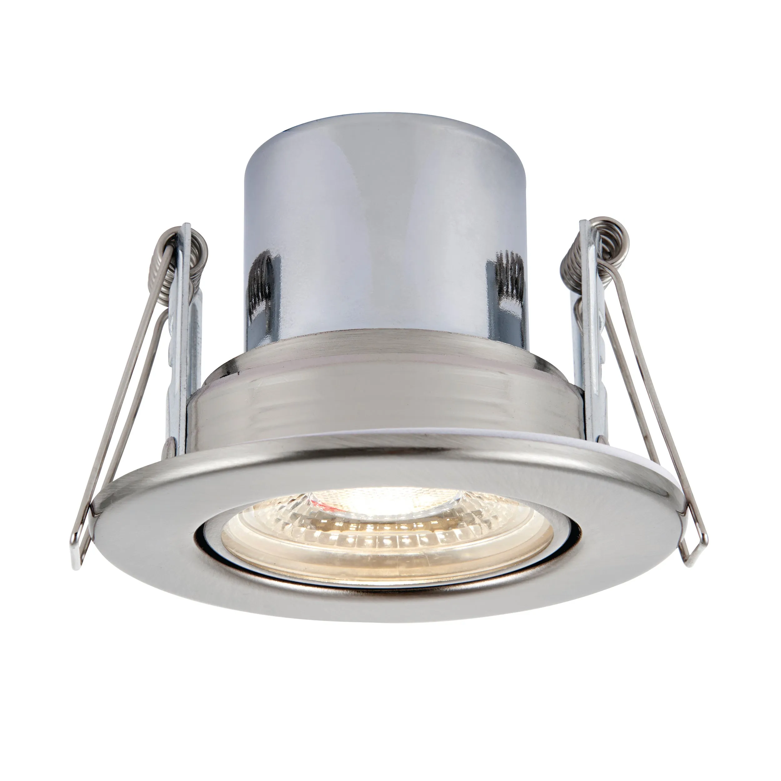 Saxby 78523 ShieldECO 800 Tilt 8.5W Satin nickel effect plate & clear acrylic 8.5W LED module (SMD 2835) Cool White