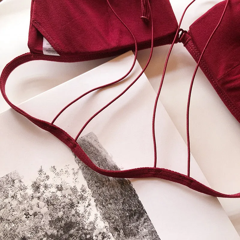 Sexy Triangle Cup Front Buckle Wireless bras