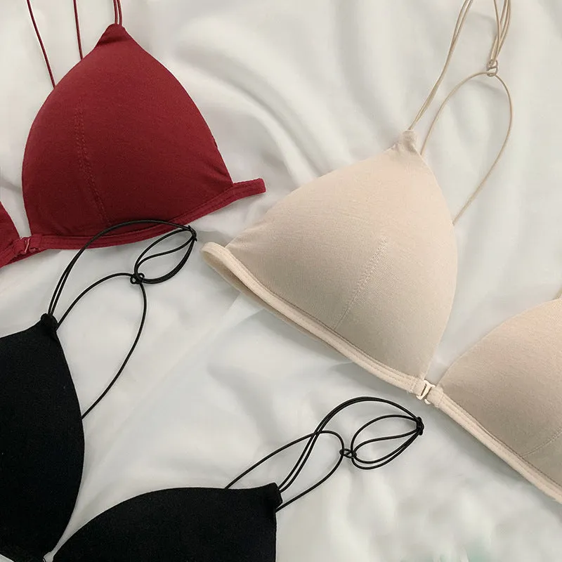Sexy Triangle Cup Front Buckle Wireless bras