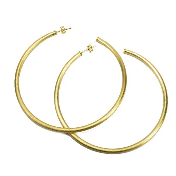 Sheila Fajl - Stella Hoop Earrings - Brushed Gold