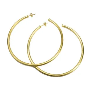 Sheila Fajl - Stella Hoop Earrings - Brushed Gold