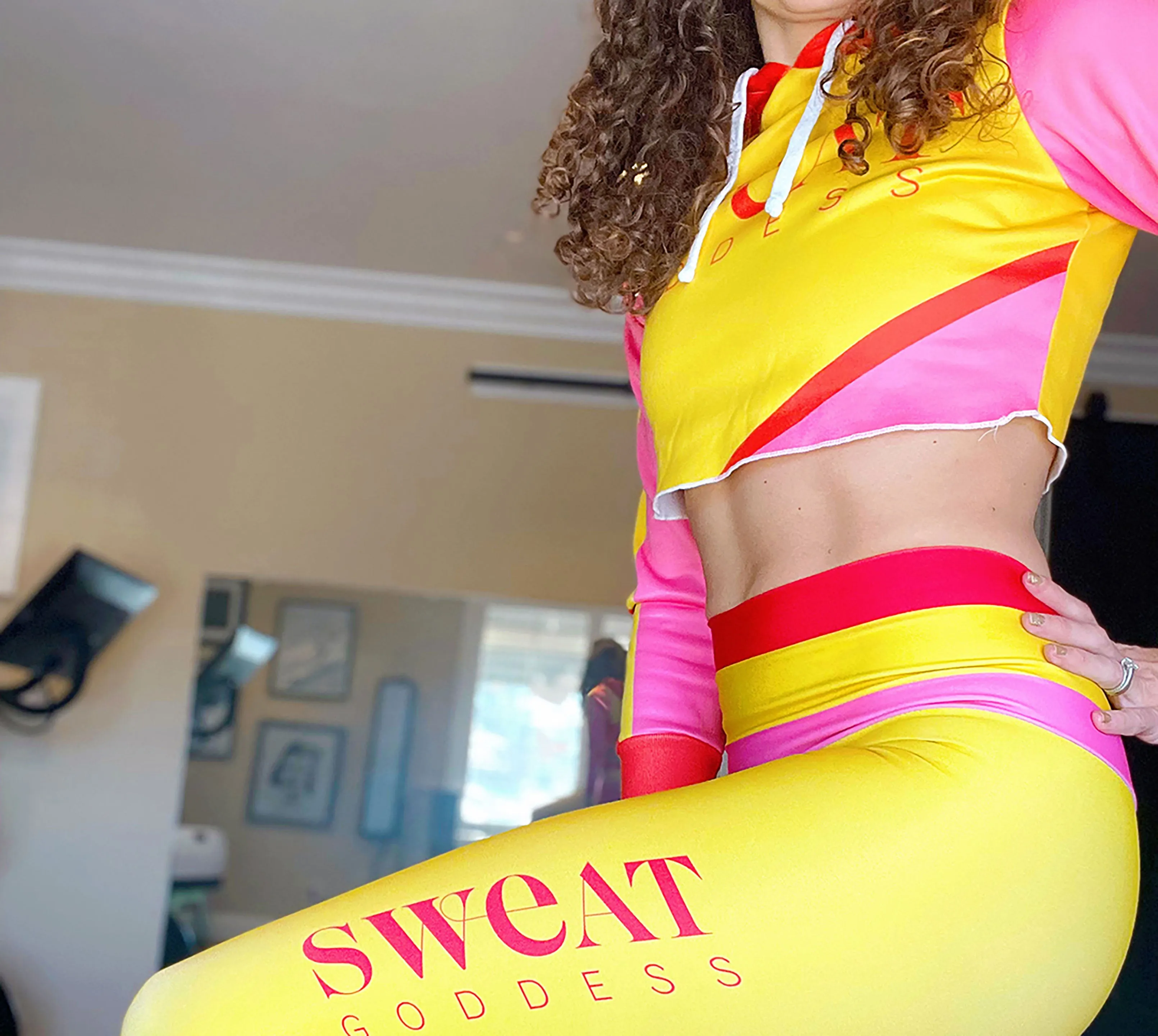Signature Color Block Crop Hoodie