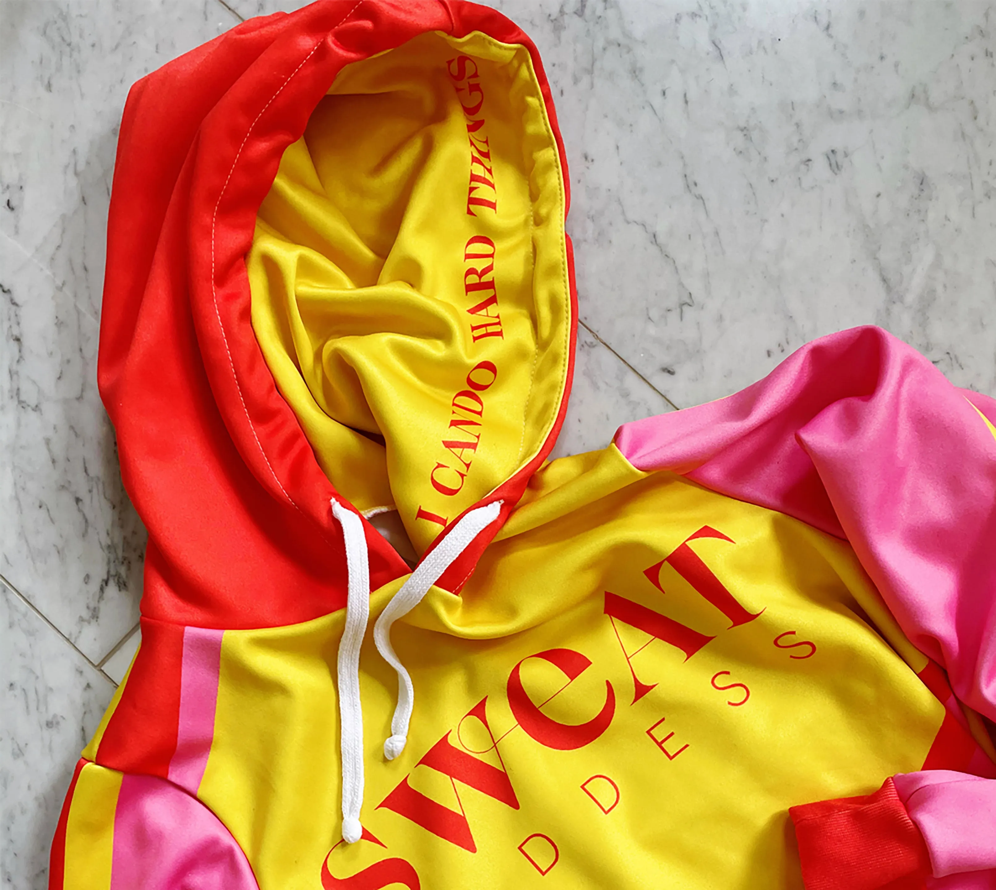 Signature Color Block Crop Hoodie