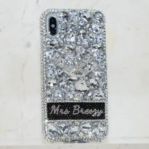 Silver Crown Personalized Name & Initials Design (style PN_1069)