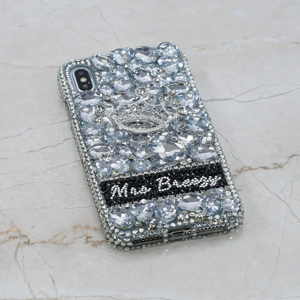 Silver Crown Personalized Name & Initials Design (style PN_1069)