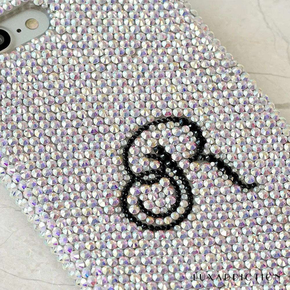 Simple AB Crystals Personalized Name & Initials Design (style PN_1076)