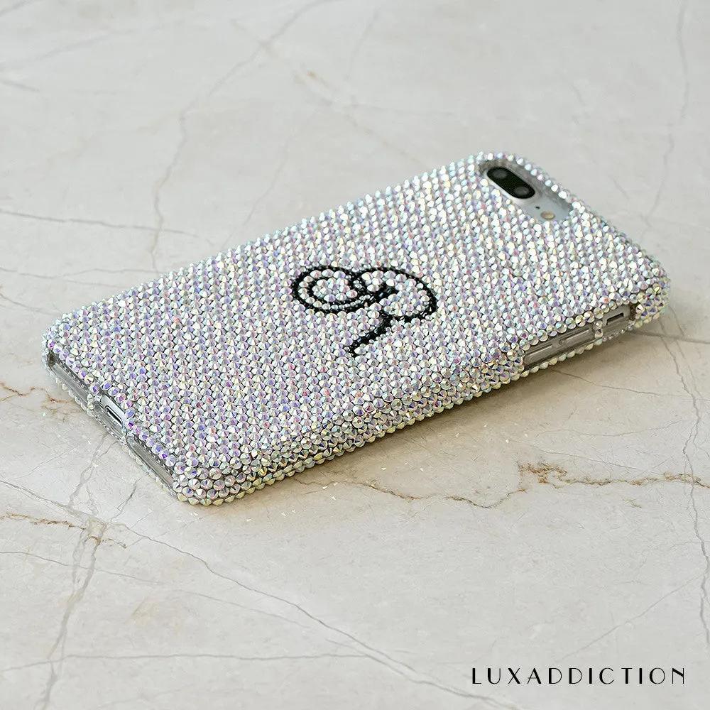 Simple AB Crystals Personalized Name & Initials Design (style PN_1076)