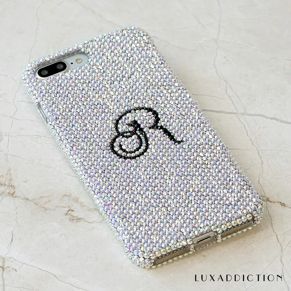 Simple AB Crystals Personalized Name & Initials Design (style PN_1076)