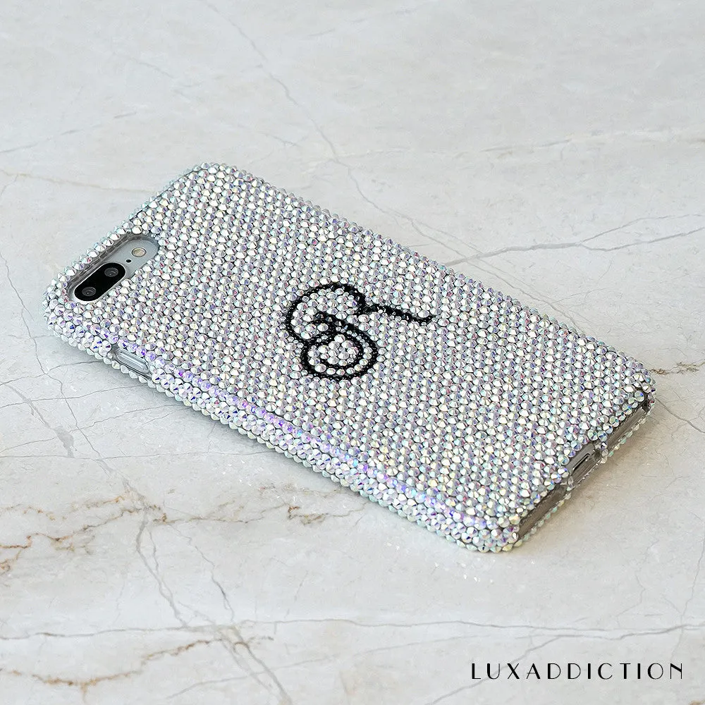 Simple AB Crystals Personalized Name & Initials Design (style PN_1076)
