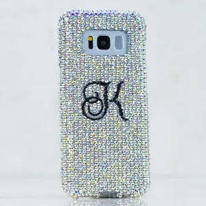 Simple AB Crystals Personalized Name & Initials Design (style PN_1076)