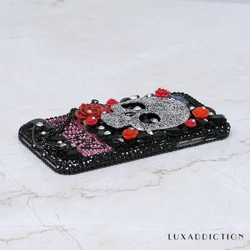 Skull and Roses Personalized Name & Initials Design (style PN_1126)
