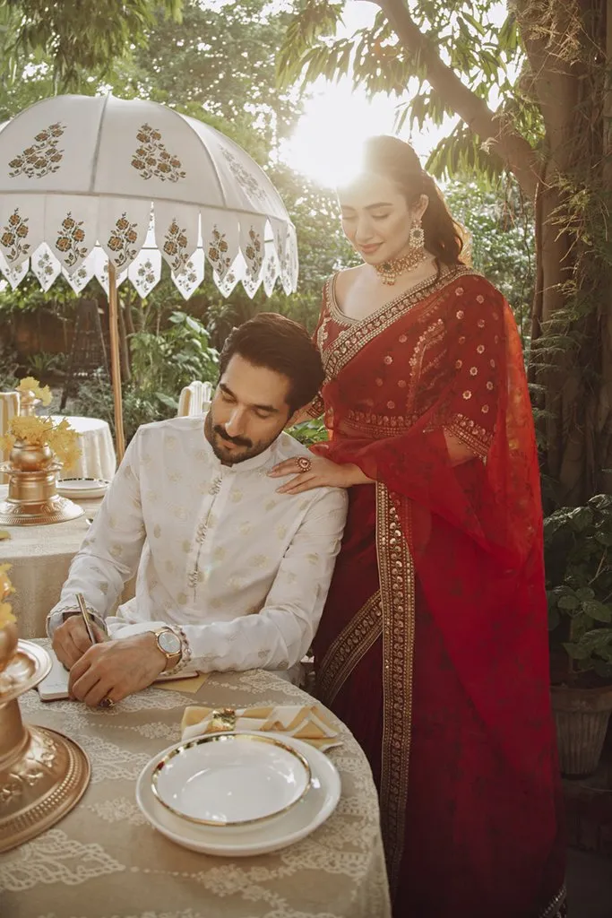 SM-06 | Qalamkar Shadmani Luxury Formals Collection 2021 | Unstitched Embroidered Organza Suits