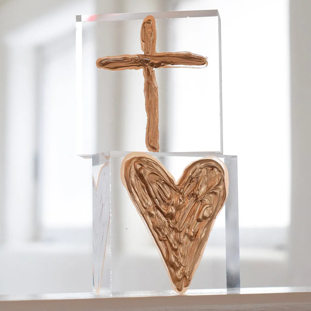 Small Acrylic Block-Cross