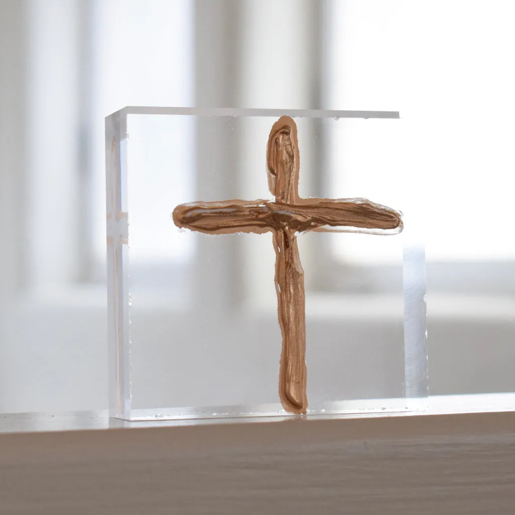Small Acrylic Block-Cross
