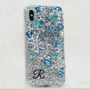 Snowflakes Design Personalized Name & Initials Design (style PN_1135)