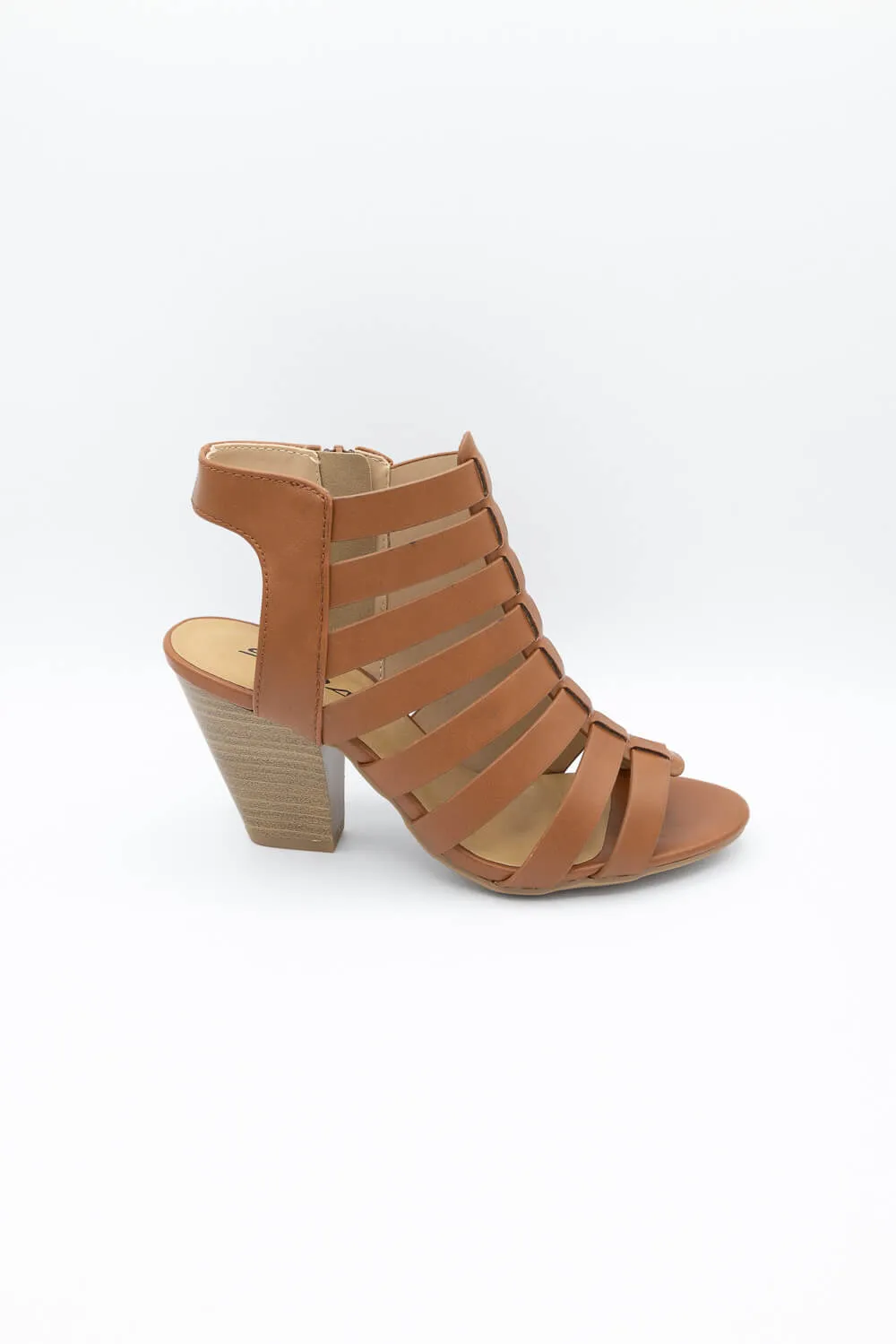 Soda Molten Cone Heels for Women in Tan | MOLTEN-S MID TAN