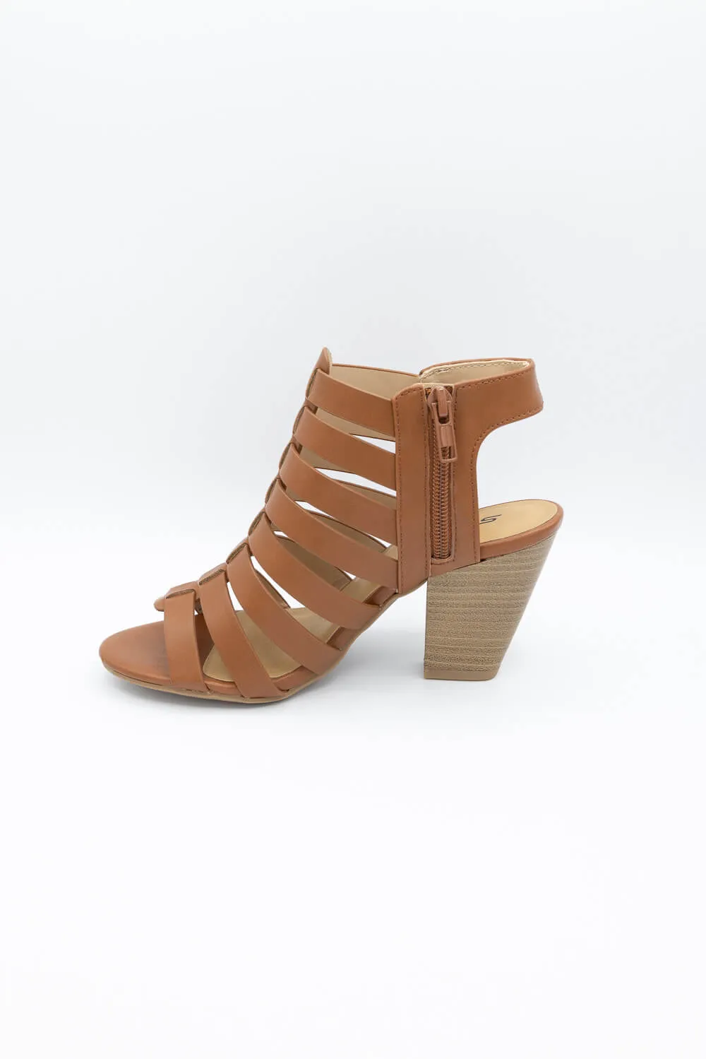 Soda Molten Cone Heels for Women in Tan | MOLTEN-S MID TAN