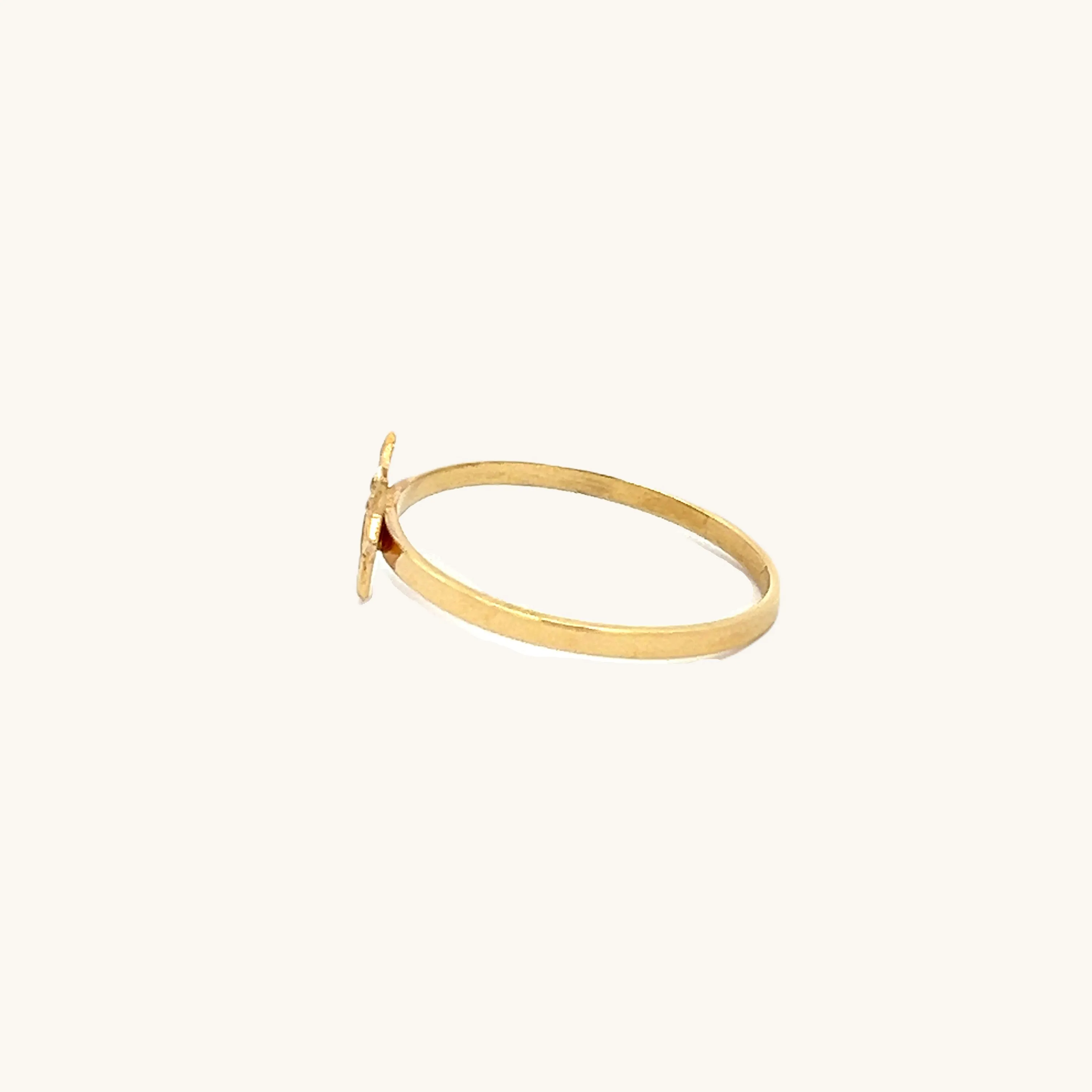SOLID 14K YELLOW GOLD STAR MIRACULOUS RING