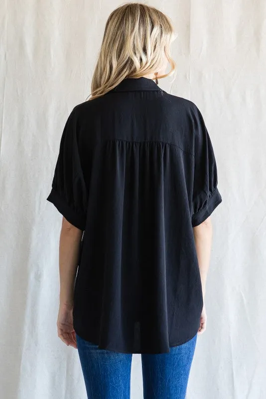 Solid Dolman Sleeves Top
