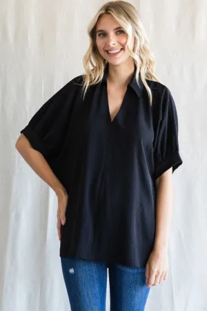 Solid Dolman Sleeves Top