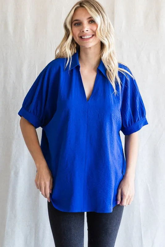 Solid Dolman Sleeves Top