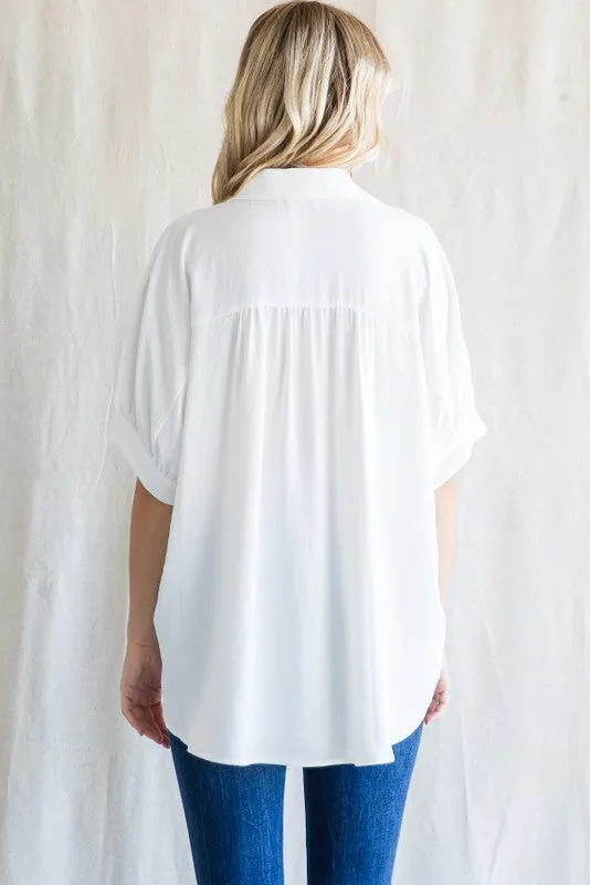 Solid Dolman Sleeves Top